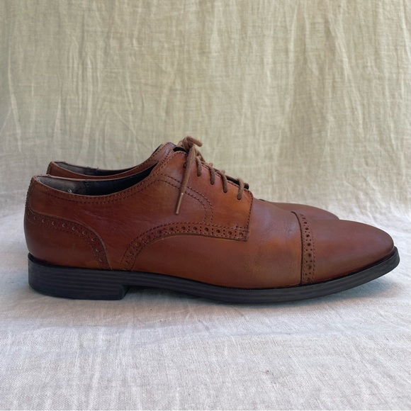 Chestnut Leather Oxfords - Picture 4 of 8